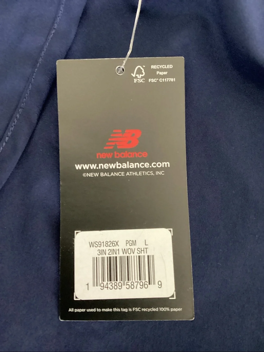 NWT New Balance Running Shorts Navy Blue Built in Shorts SZ L Clean Girl Sporty